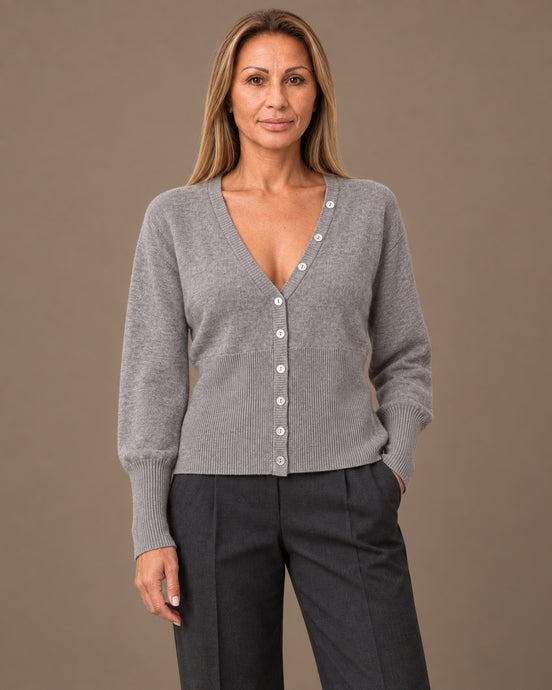 Tiffosi Abbigliamento Cardigan con scollo a V e fascia a coste 