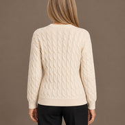 Tiffosi Abbigliamento Maglia a trecce con scollo a V 