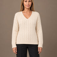 Tiffosi Abbigliamento Maglia a trecce con scollo a V 