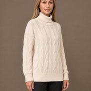 Tiffosi Abbigliamento Dolcevita a trecce con spalle scese 