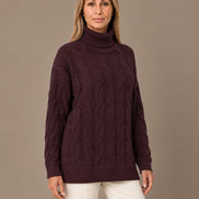 Tiffosi Abbigliamento Dolcevita a trecce con spalle scese 