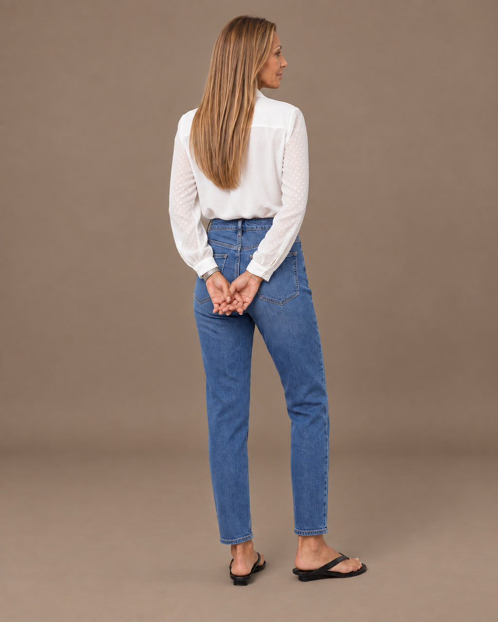 Tiffosi Abbigliamento Jeans a vita alta in denim blu scuro 