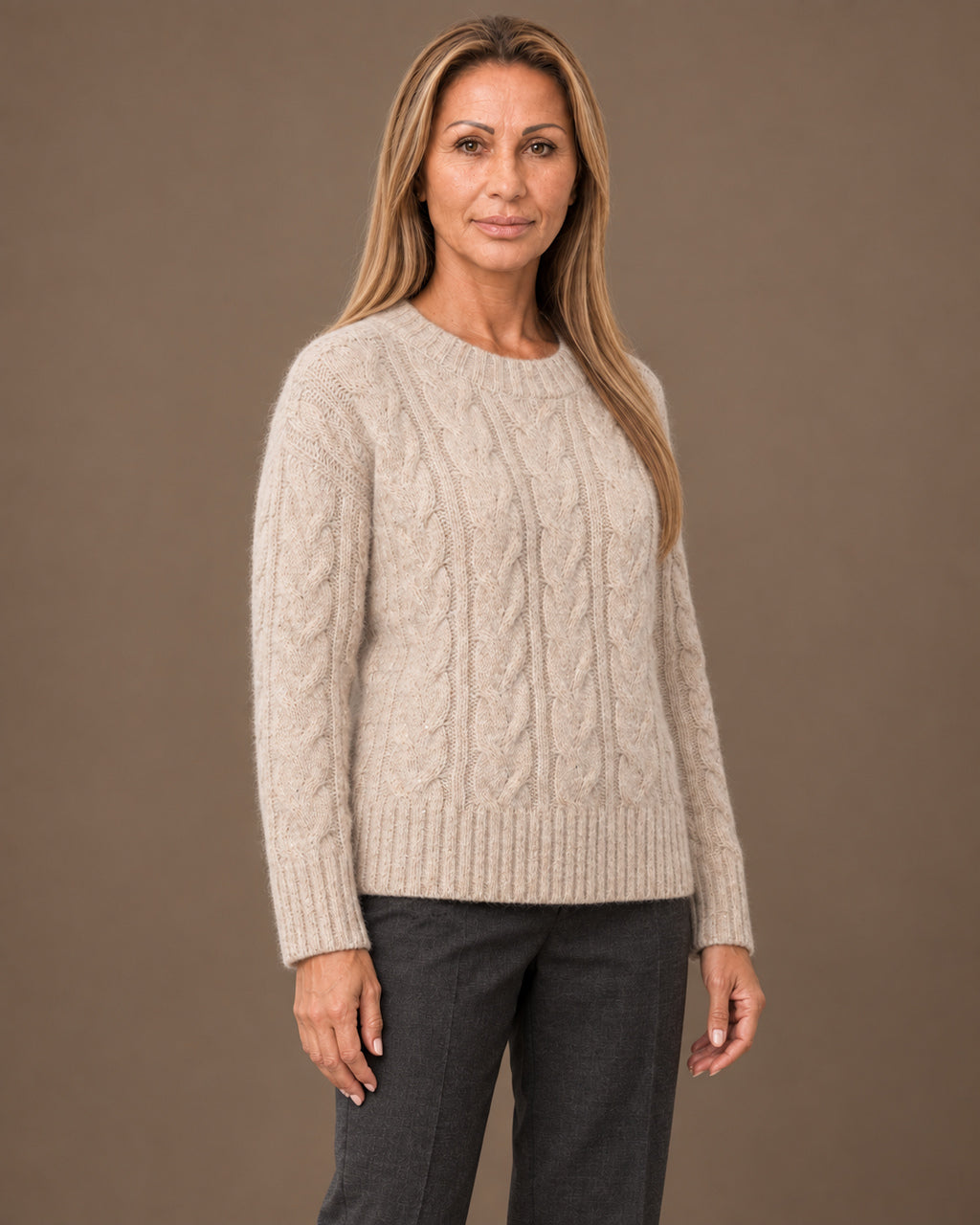 Tiffosi Abbigliamento Maglia girocollo a trecce mélange 
