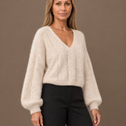 Tiffosi Abbigliamento Maglia corta mélange con scollo a V 