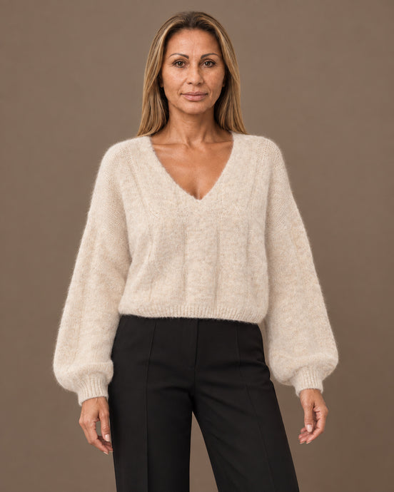 Tiffosi Abbigliamento Maglia corta mélange con scollo a V 