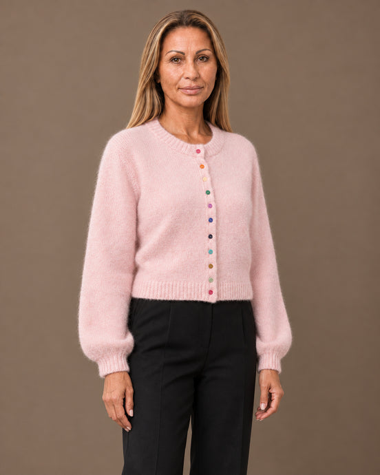 Tiffosi Abbigliamento Cardigan corto con bottoni multicolore 