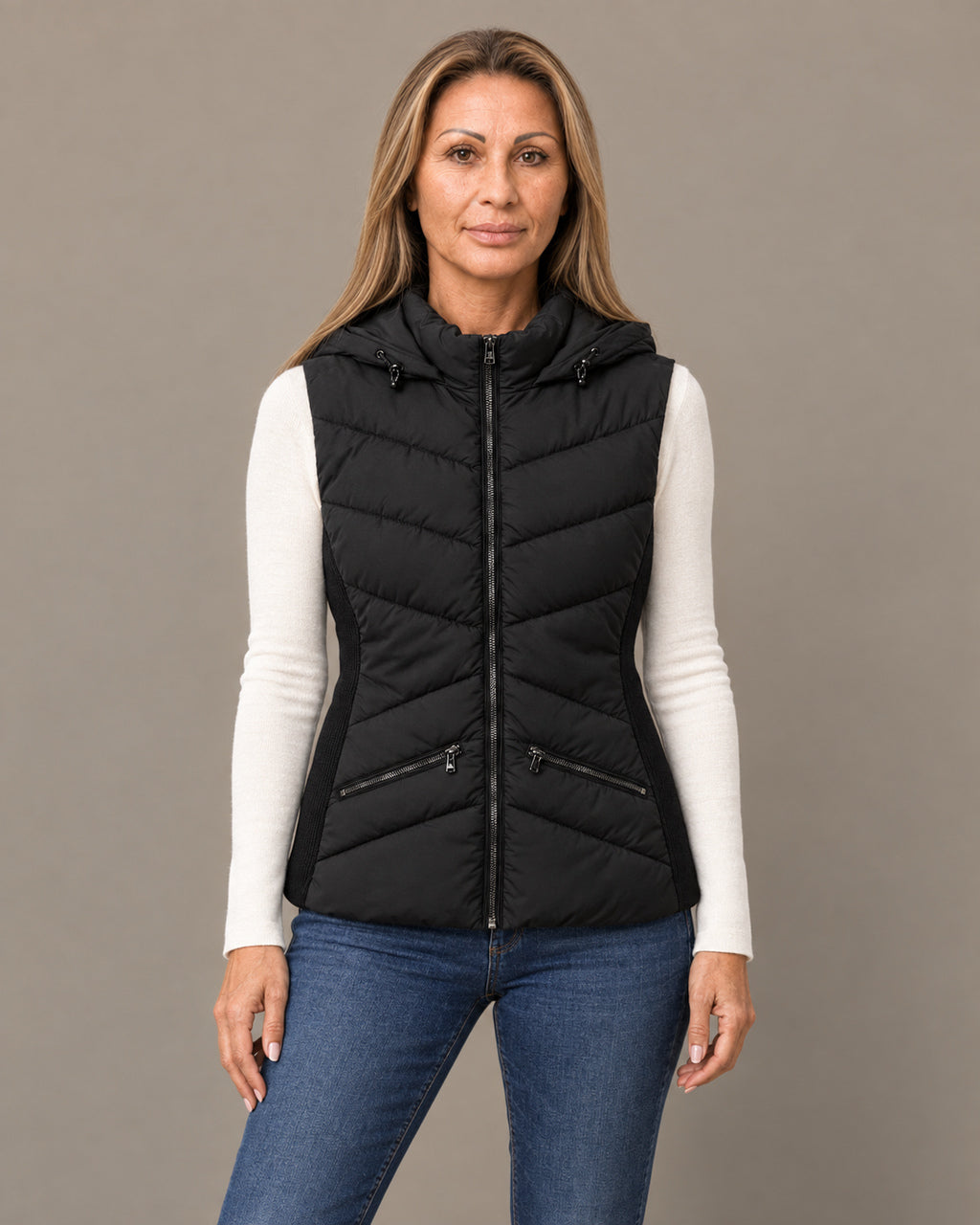 Tiffosi Abbigliamento Gilet trapuntato con cappuccio 