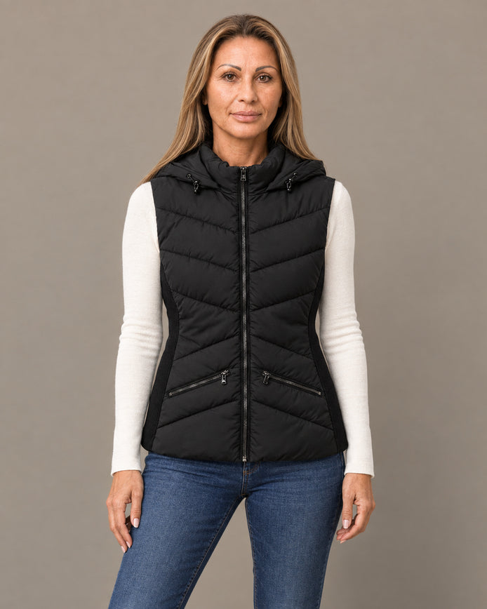 Tiffosi Abbigliamento Gilet trapuntato con cappuccio 