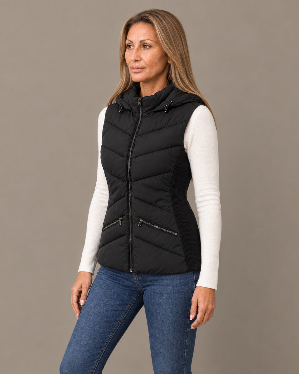 Tiffosi Abbigliamento Gilet trapuntato con cappuccio 