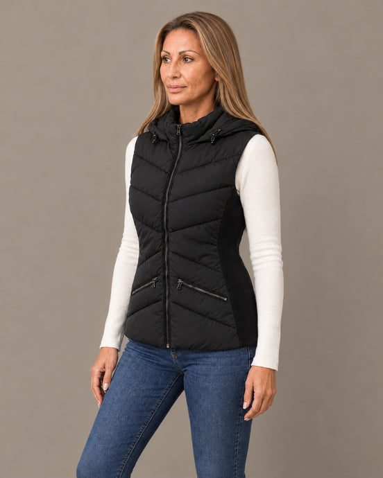Tiffosi Abbigliamento Gilet trapuntato con cappuccio 