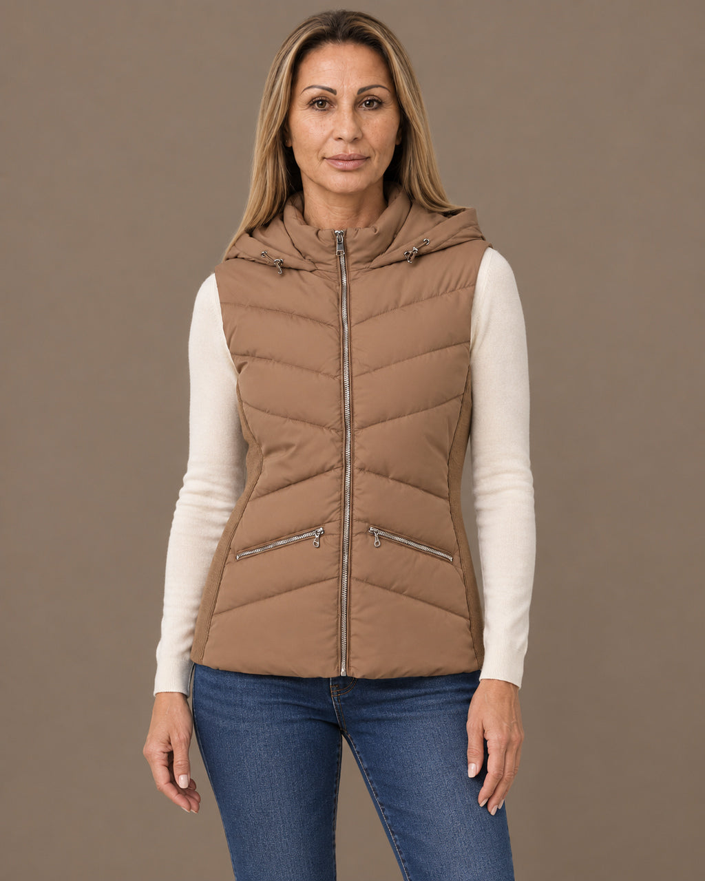 Tiffosi Abbigliamento Gilet trapuntato con cappuccio 