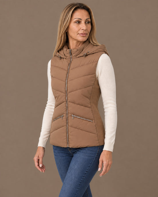 Tiffosi Abbigliamento Gilet trapuntato con cappuccio 