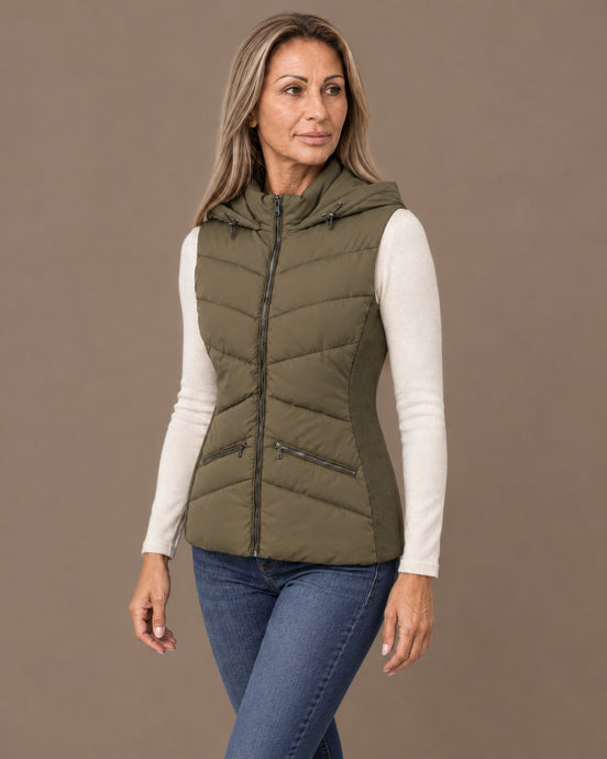 Tiffosi Abbigliamento Gilet trapuntato con cappuccio 