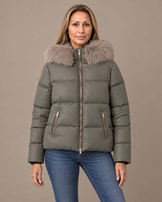Tiffosi Abbigliamento Giacca trapuntata con bordo effetto pelliccia 