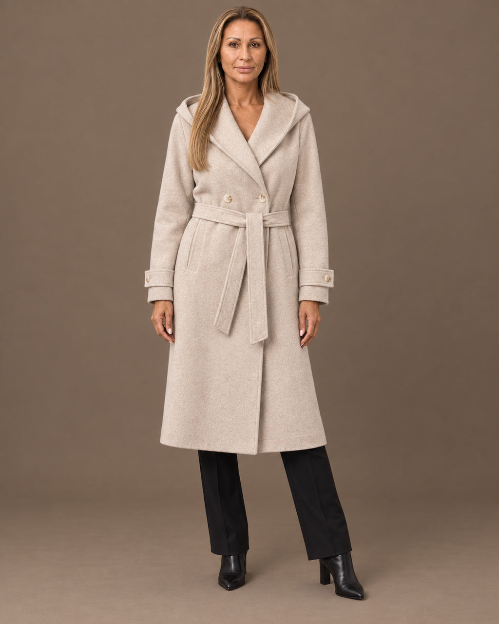 Tiffosi Abbigliamento Cappotto doppiopetto con cintura 