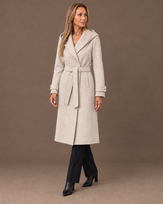 Tiffosi Abbigliamento Cappotto doppiopetto con cintura 