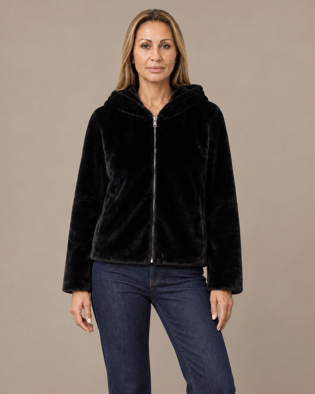 Tiffosi Abbigliamento Giacca corta effetto pelliccia 