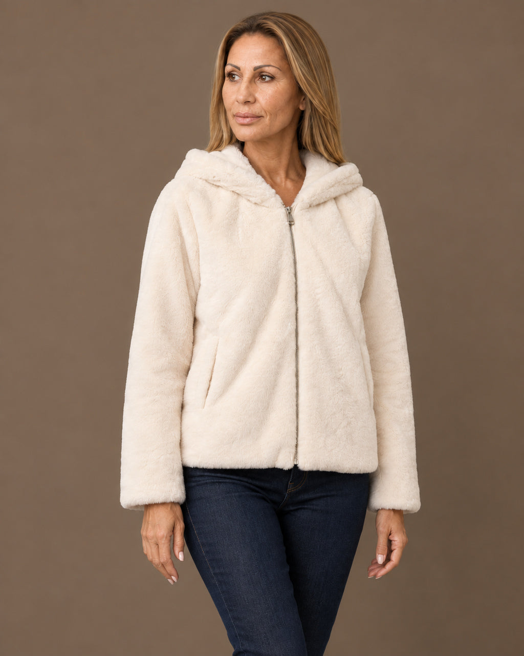 Tiffosi Abbigliamento Giacca corta effetto pelliccia 
