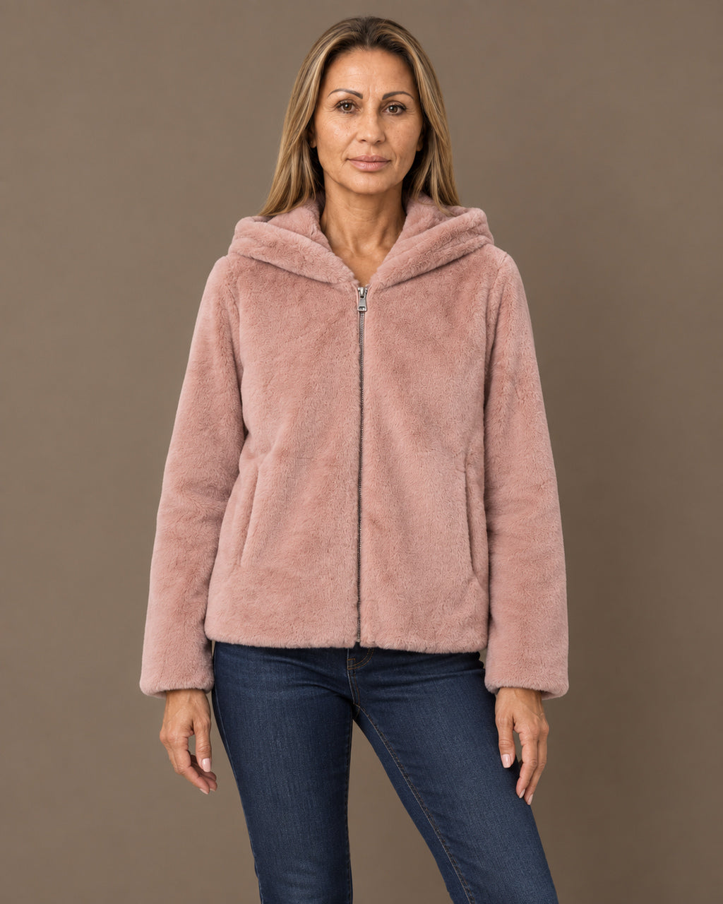 Tiffosi Abbigliamento Giacca corta effetto pelliccia 