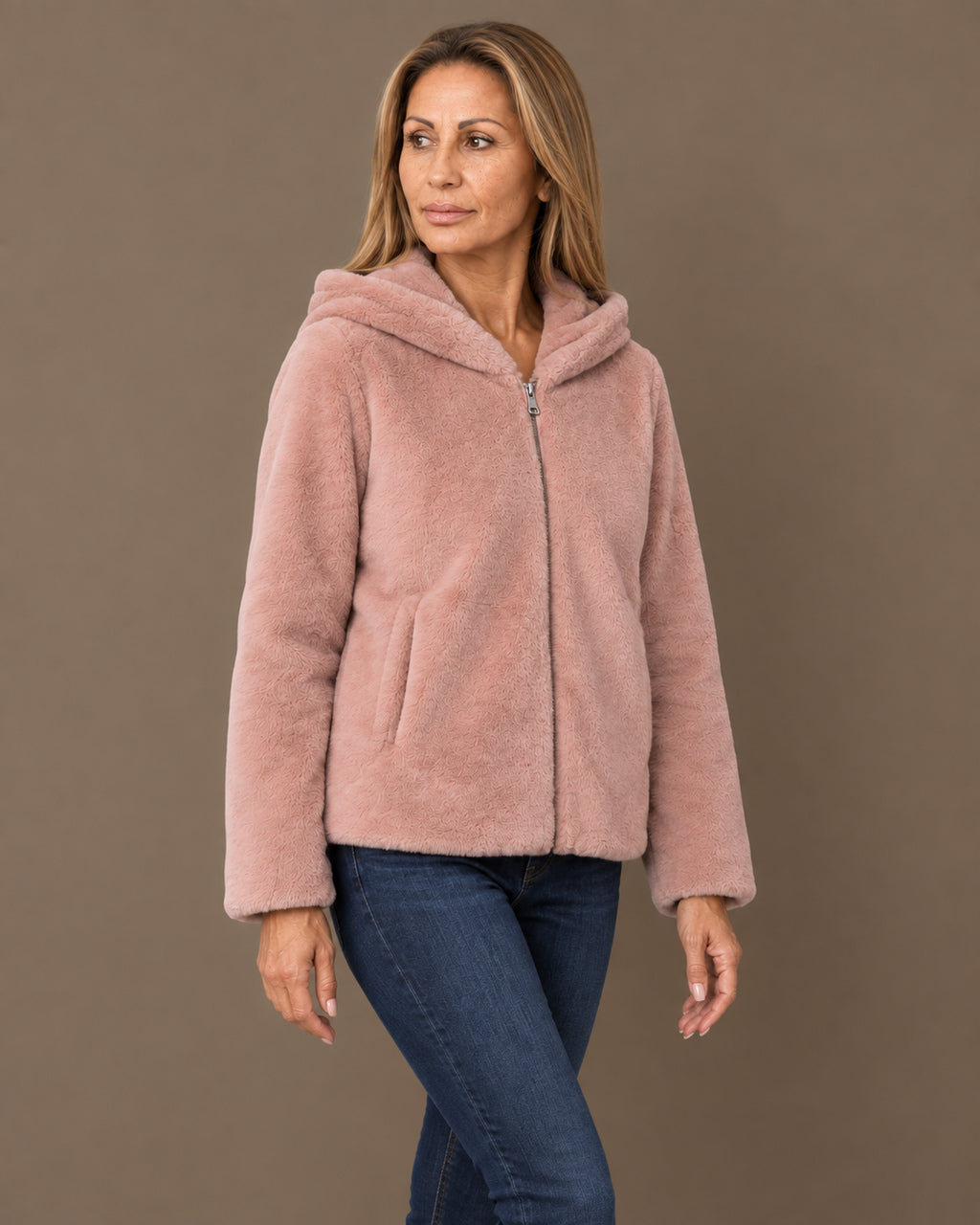 Tiffosi Abbigliamento Giacca corta effetto pelliccia 