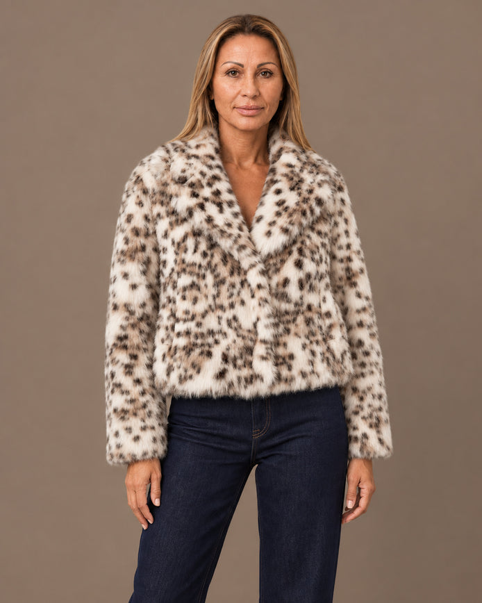 Tiffosi Abbigliamento Giacca corta leopardata 