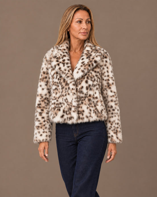 Tiffosi Abbigliamento Giacca corta leopardata 